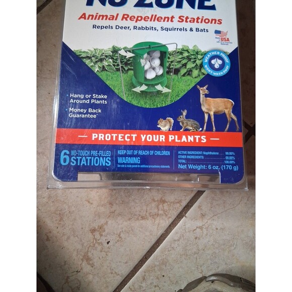 NEW Enoz No Zone Animal Repellent Stations 6 No-Touch Pre-Filled Stations - Picture 3 of 3